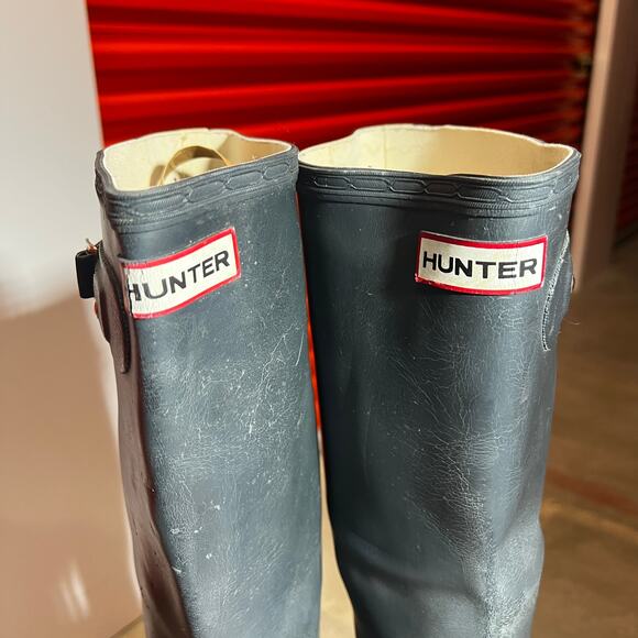 Hunter Original Tall Rain Boots Black Women's 8 - Picture 3 of 8